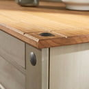 Corona Set of 3 Pine Wood Bedroom Set in Grey by Lavishway | Bedroom-39505