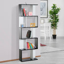5 Tier S Shape Display Shelving Unit In Black by Lavishway | Book Shelves and Cabinets-44756