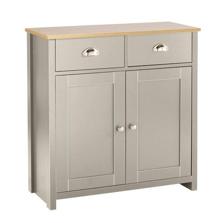 Grey Oak 2 Door 2 Drawer Sideboard by Lavishway | Sideboards-39240