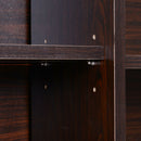 Two Doors Walnut Bookcase Storage & Shelves by Lavishway | Book Shelves and Cabinets-44837