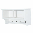 Wall Mounted 2 Hooks Coat Rack in White by Lavishway | Hall Trees-42552