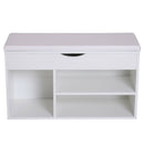 Wooden Shoe Storage Cabinet With Seating by Lavishway | Shoe Cabinets-42372