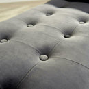 Velvet Grey Upholstered Fabric Bench by Lavishway | Benches & Storage Benches-38503