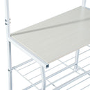 5 Hooks Coat Rack Hanging Bar in White by Lavishway | Hall Trees-43939