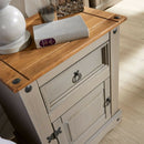 Corona Set of 3 Pine Wood Bedroom Set in Grey by Lavishway | Bedroom-39496