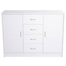 4 Drawers 2 Doors Cupboard in White by Lavishway | Bedroom-39100