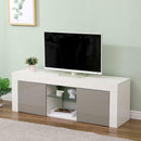 Gloss Front 2 Grey Door 130cm Wide TV Unit by Lavishway | TV Units Cabinets-43056