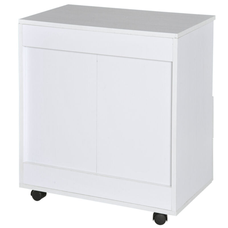 Wooden Storage Cupboard in White by Lavishway | Cupboards & Cabinets-42807