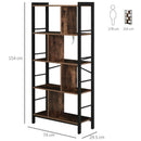 Industrial-Style 4 Shelf Bookcase by Lavishway | Book Shelves and Cabinets-44704