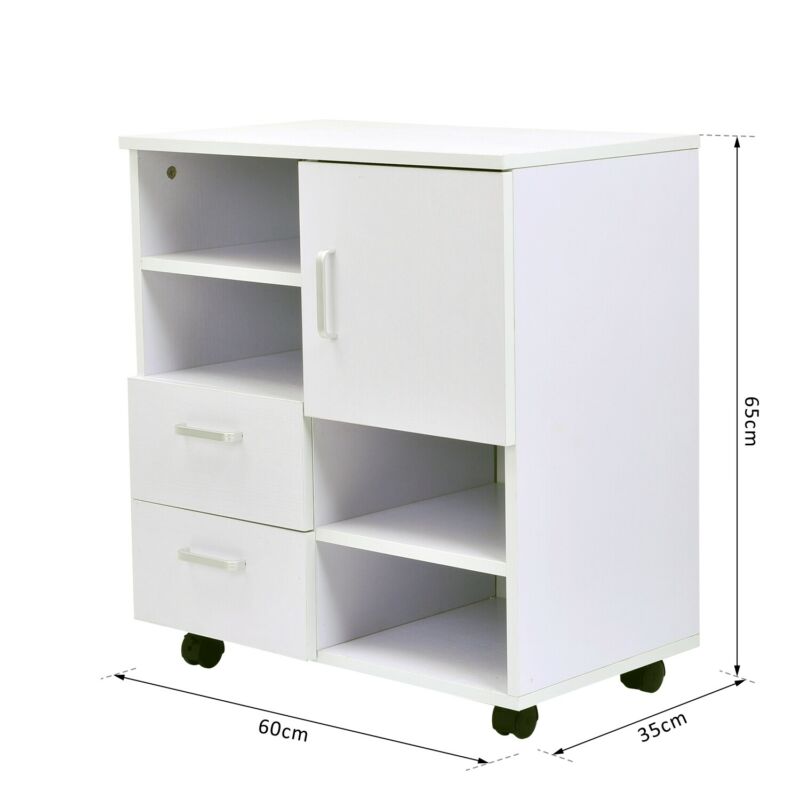 Wooden Storage Cupboard in White by Lavishway | Cupboards & Cabinets-42809