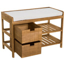 Cushioned Seat Wooden Shoe Storage Bench by Lavishway | Shoe Cabinets-42428