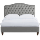 Sorrento Contemporary Grey Fabric Bed by Lavishway | Fabric Beds-37586