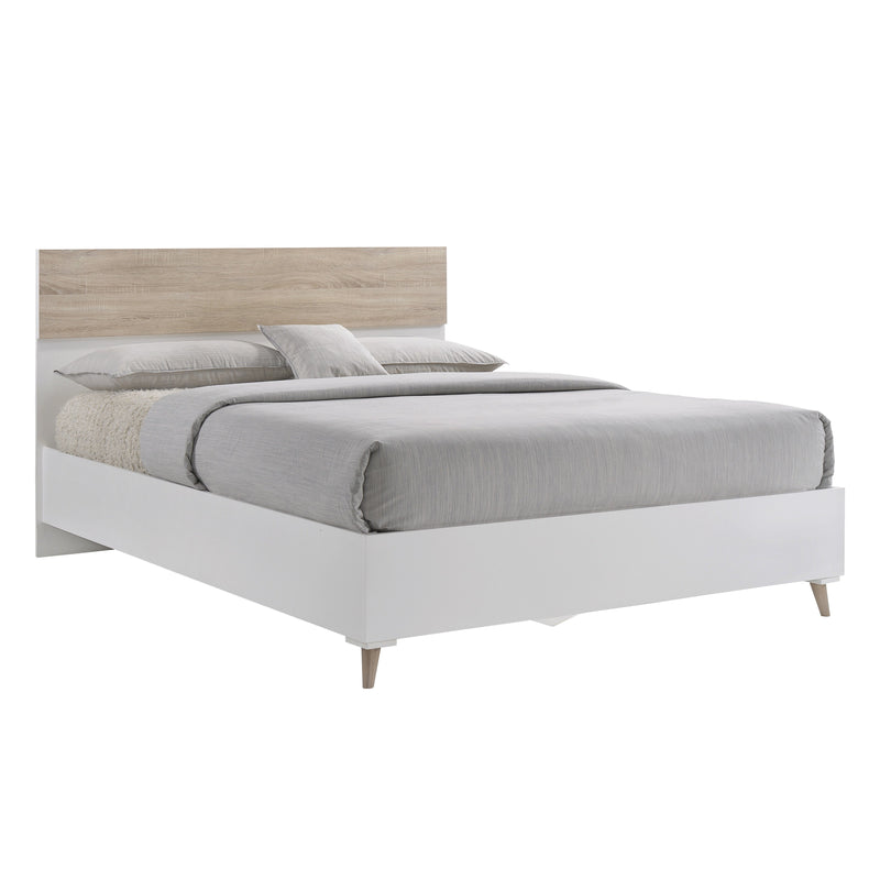 Stockholm Matt White Double Bed by Lavishway | Wooden Beds-35690