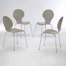 Ibiza Metal Legs Stone Dining Chair Set of 4 by Lavishway | Dining Chairs-33997