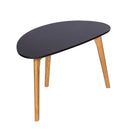 Astro Oval Coloured Top Wooden Coffee Table by Lavishway | Coffee Tables-30783