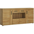 Cortina Oak Finish Glazed Wide Sideboard by Lavishway | Sideboards-44046