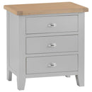 Tattershall Oak Top 3 Chest Of Drawer in Grey by Lavishway | Chest Of Drawers-33043