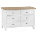 Tattershall Oak Top Chest of Drawers in White by Lavishway | Chest Of Drawers-32938