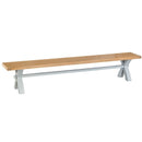 Tattershall Oak Top Large Cross Dining Bench by Lavishway | Dining Benches-35964
