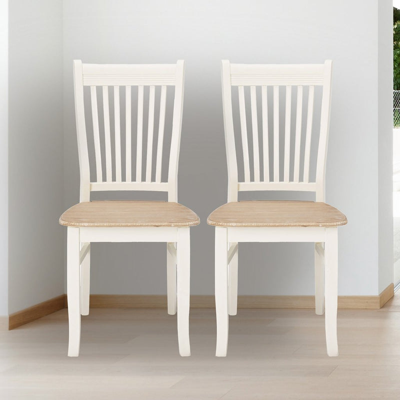 Juliette Cream Painted Dining Chair Set of 2 by Lavishway | Dining Chairs-33670