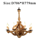 Carved Vintage Wooden Chandelier by Lavishway | Pendant Lighting-39855
