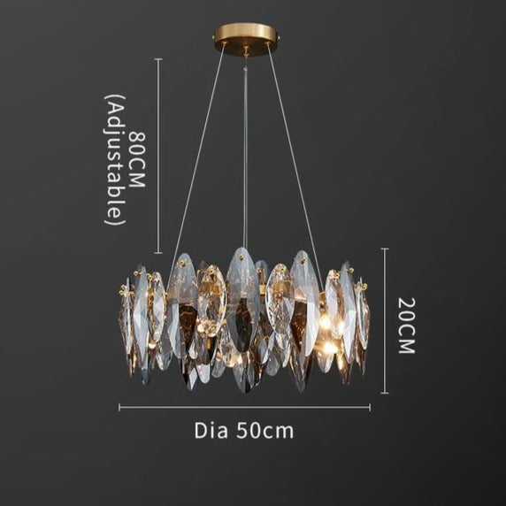 Modern White Crystal Chandelier by Lavishway | Pendant Lighting-38373