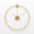 European Hexagonal Metal Wall Clock by Lavishway | Wall Clocks-50735
