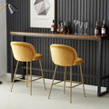 Velvet Breakfast Bar Chair With Metal Base by Lavishway | Dining Table Set-43082
