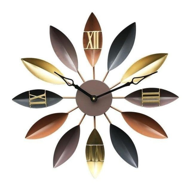Retro Nordic Metal Art Wall Clock by Lavishway | Wall Clocks-41060