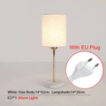 Nordic Metal & Fabric Bedside Table Lamp by Lavishway | Bedroom Lighting-39553