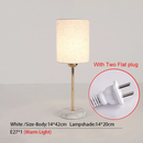 Nordic Metal & Fabric Bedside Table Lamp by Lavishway | Bedroom Lighting-39554