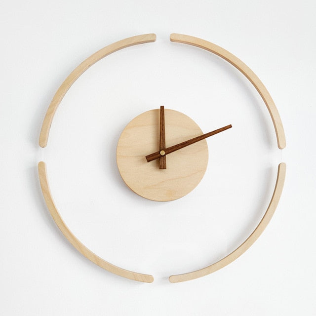 Nordic Minimalist Wooden Wall Clock by Lavishway | Wall Clocks-50548