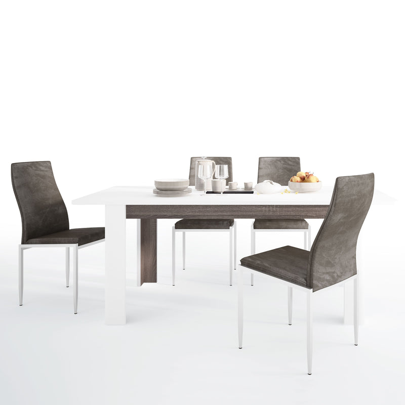 Chelsea Extendable Dining Table with 4 Chairs by Lavishway | Dining Table Set-30426