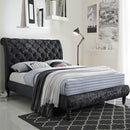Venice Button Tufted Velvet Bed by Lavishway | Velvet Bed-27003