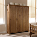 Havana Pine Wood 3 Doors Wardrobe by Lavishway | Wardrobe-34017