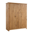 Havana Pine Wood 3 Doors Wardrobe by Lavishway | Wardrobe-34018