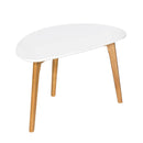 Astro Oval Coloured Top Wooden Coffee Table by Lavishway | Coffee Tables-30786